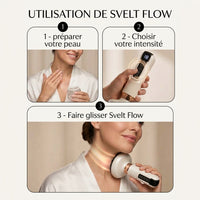 Révélez une peau visiblement plus lisse grâce à notre masseur corporel anti-cellulite SVELT Flow.